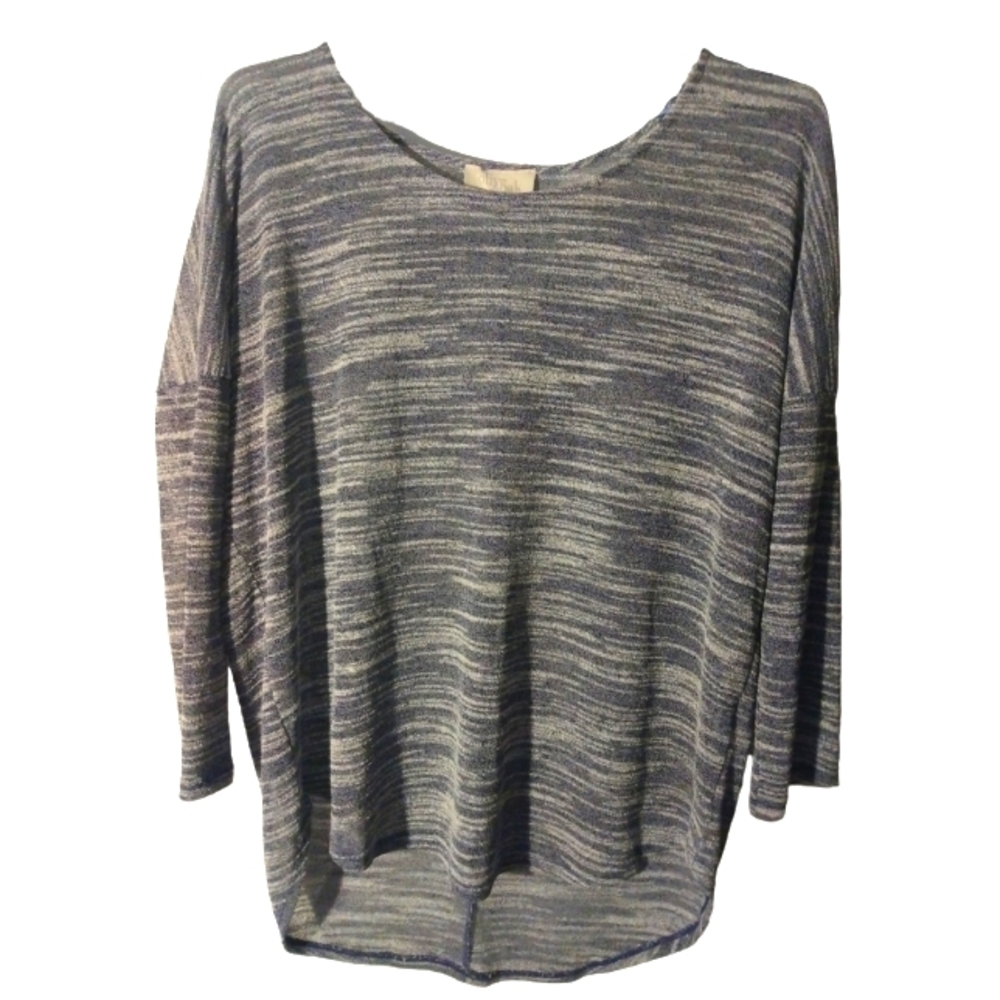 Staple Top Olive & Oak Dolman Sheer Gray- White Marbled Lagenlook Minimalist XXL